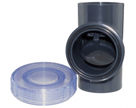 PVC Check Valve Transparent - 63mm / Glue Socket x Glue Socket